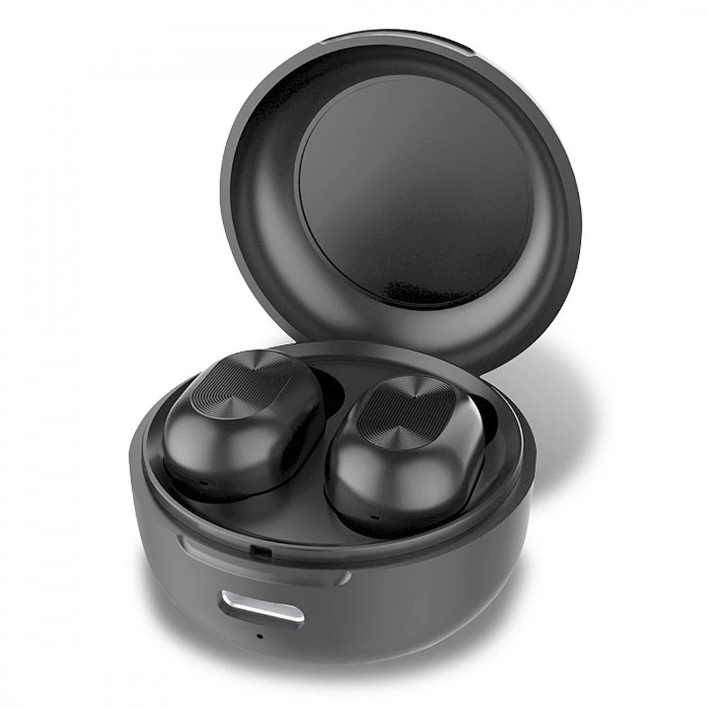 Auricolari Wireless Bluetooth con Custodia di Ricarica Nero FONTASTIC