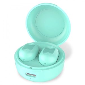 Auricolari Wireless Bluetooth con Custodia di Ricarica Verde Acqua FONTASTIC