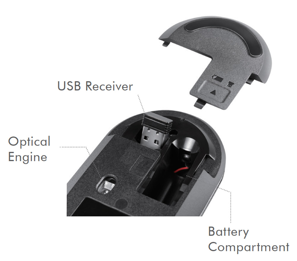 Mouse Wireless 2.4 GHz 1000dpi Nero LOGILINK - immagine 2