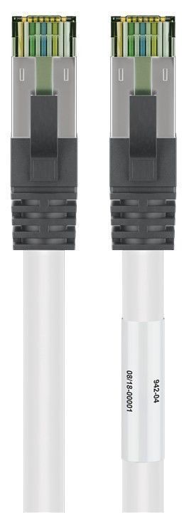 Cavo di rete Patch in rame Cat. 8.1 Bianco SFTP LSZH 1m GOOBAY - immagine 3