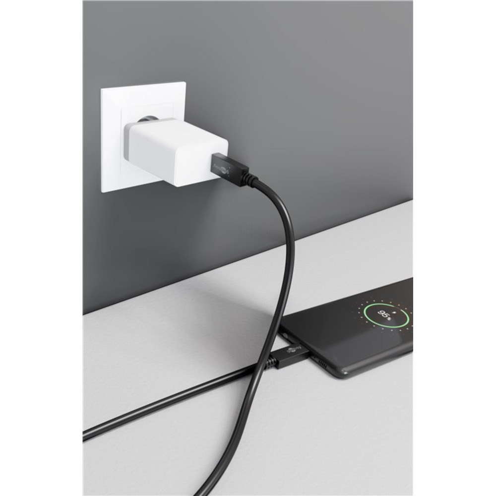 Cavo SuperSpeed USB-C™ Maschio/USB-C™ Maschio 100W PD 0.5m Nero GOOBAY - immagine 4