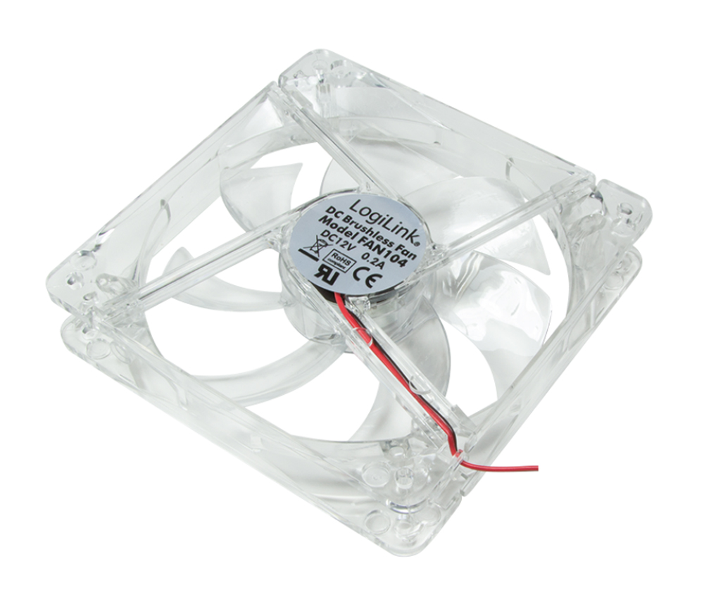 Ventola PC 120x120x25 12V con LED Blu 1800RPM e Cavo Alimentazione a Y LOGILINK