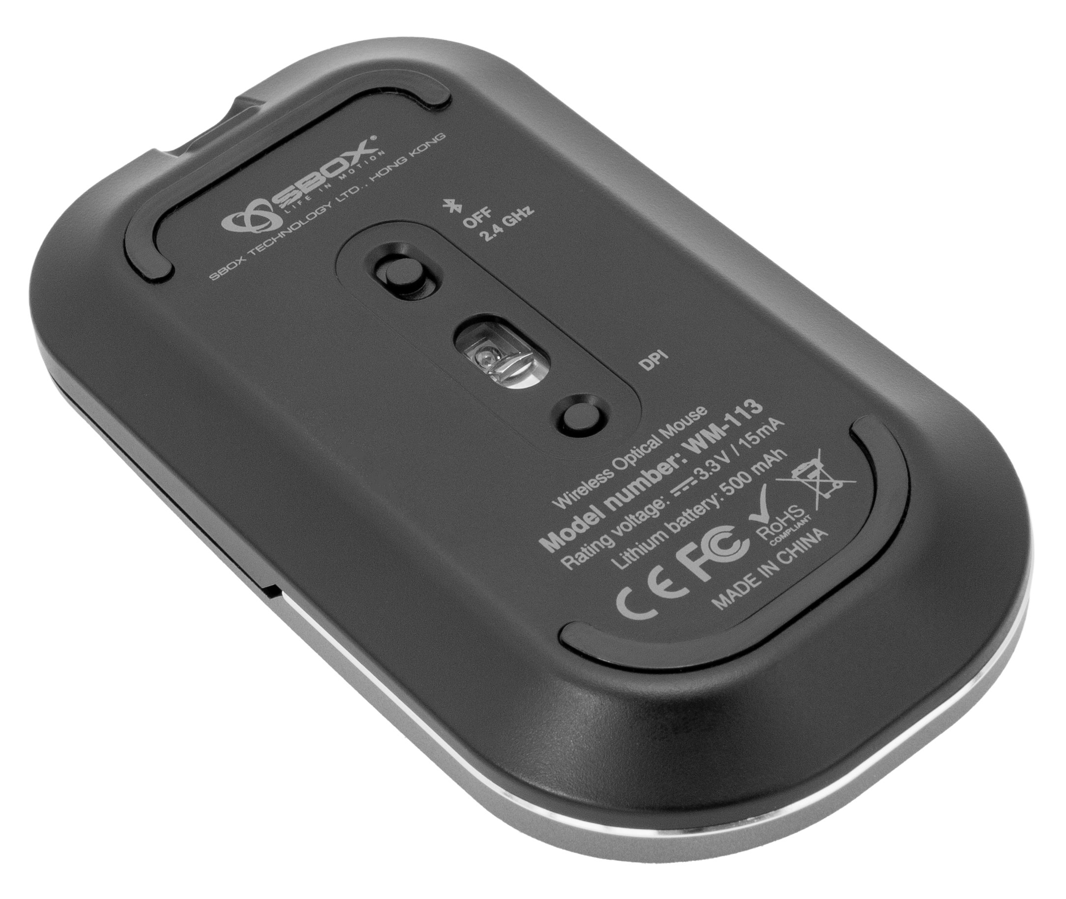 Mouse Ottico Wireless 1600dpi Ultra Slim SBOX - immagine 7