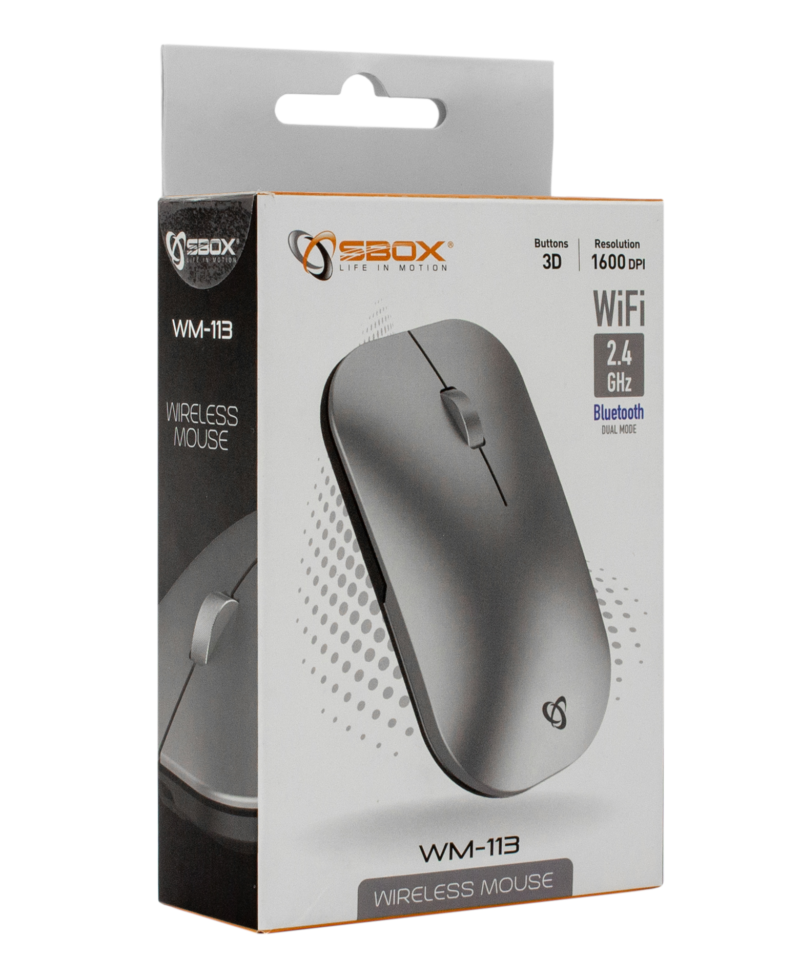 Mouse Ottico Wireless 1600dpi Ultra Slim SBOX - immagine 2