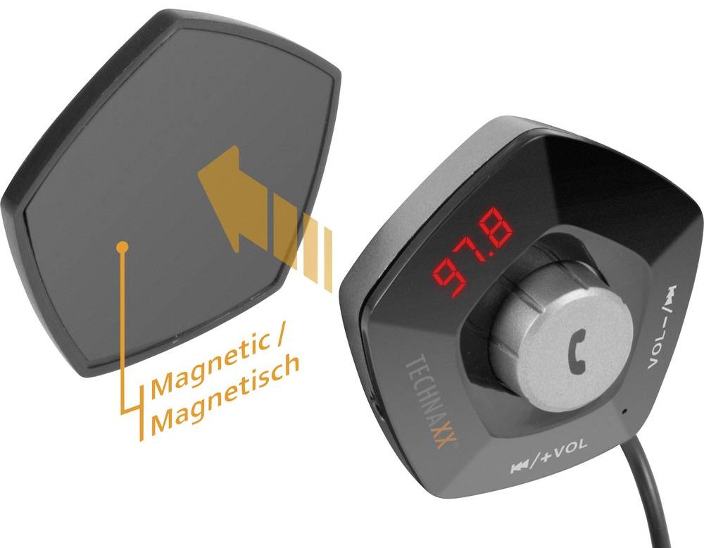 Sistema Vivavoce Bluetooth da Auto per Smartphone e Ricarica USB, 4676 TECHNAXX - immagine 5