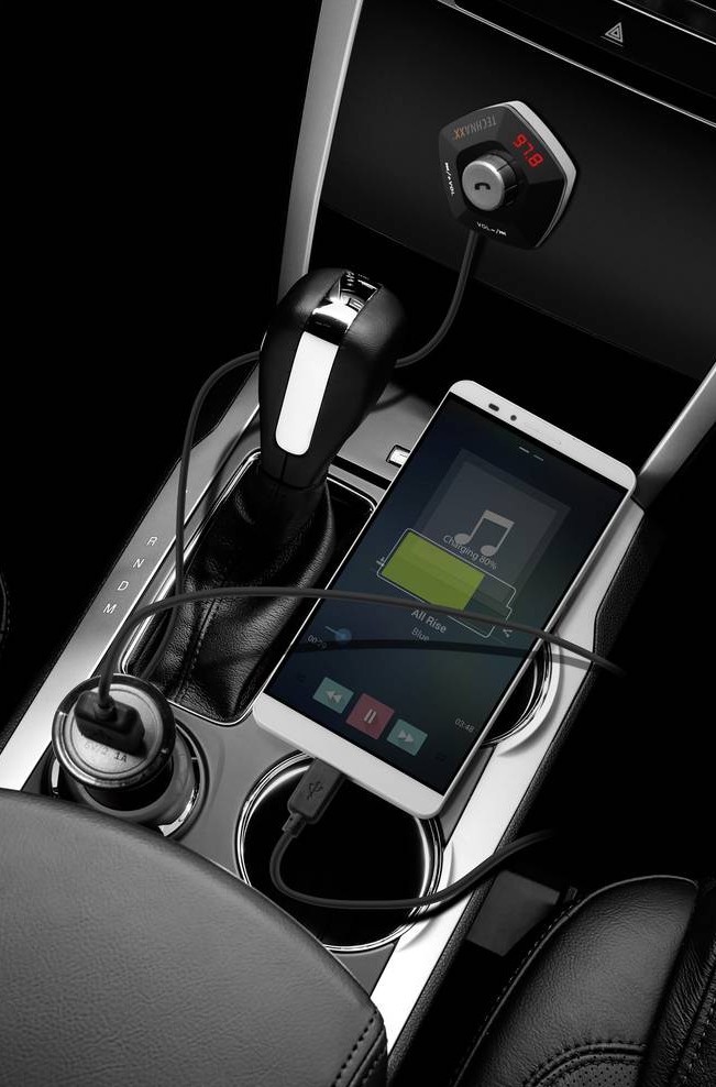 Sistema Vivavoce Bluetooth da Auto per Smartphone e Ricarica USB, 4676 TECHNAXX - immagine 3