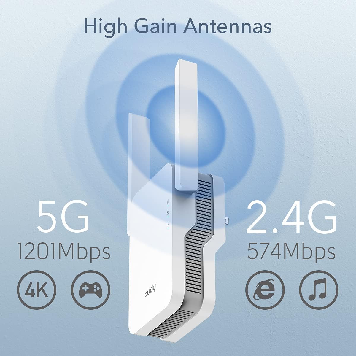 Extender WiFi Dual Band Booster Wireless AX1800, RE1800 CUDY - immagine 3