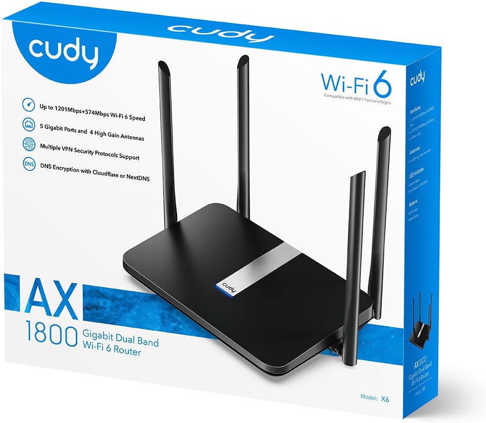 Mesh Router WiFi 6 AX1800 Dual Band 4G, X6 CUDY - immagine 2