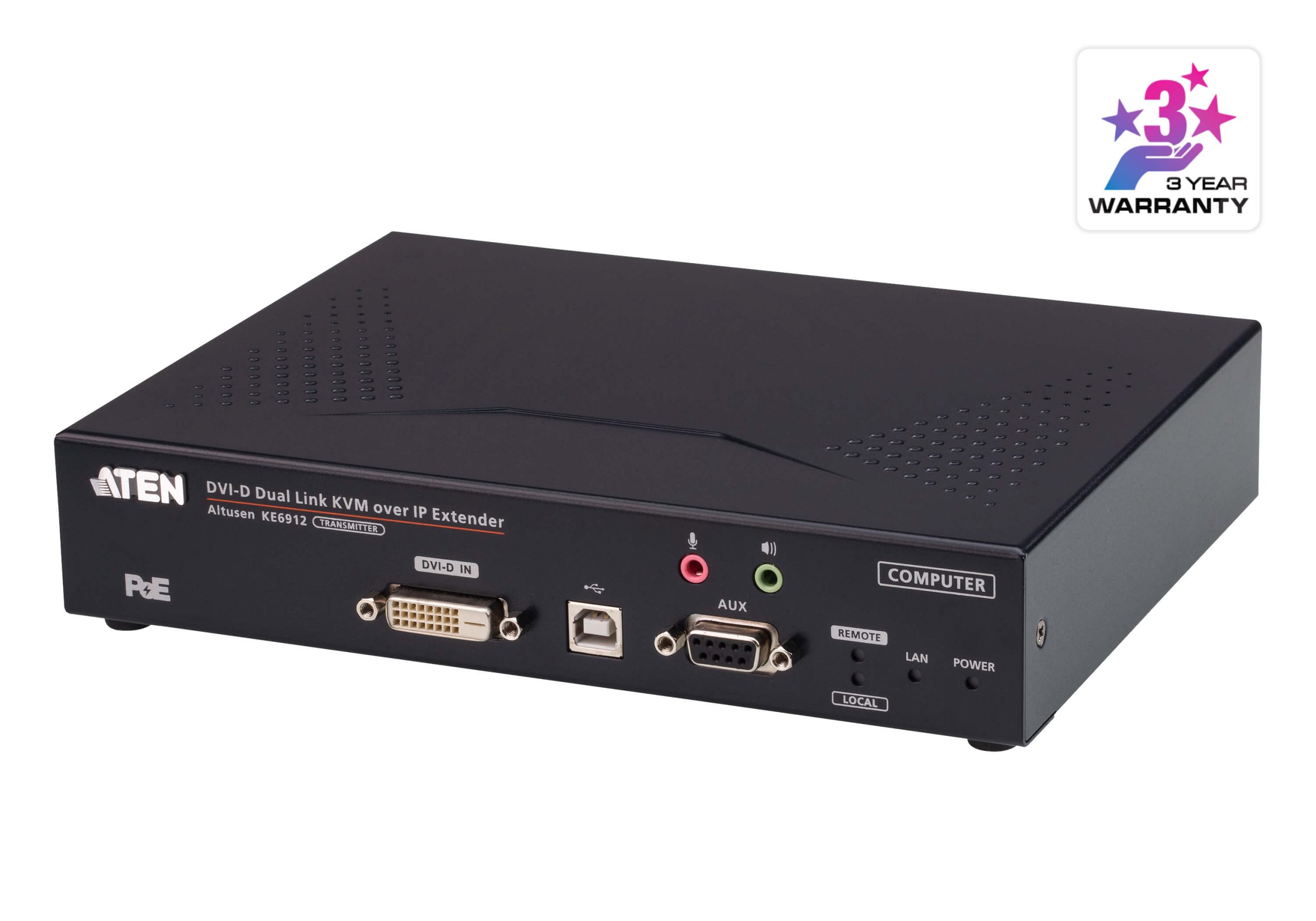 Trasmettitore KVM over IP 2K DVI-D Dual Link con PoE, KE6912T ATEN