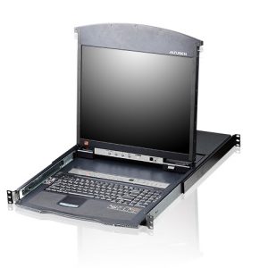 Switch KVM LCD a due binari Multi-Interface Cat5 a 8 porte 17'', KL1508AM-AXA-XG ATEN