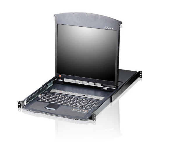 Switch KVM LCD a due binari Multi-Interface Cat5 a 8 porte 17'', KL1508AM-AXA-XG ATEN