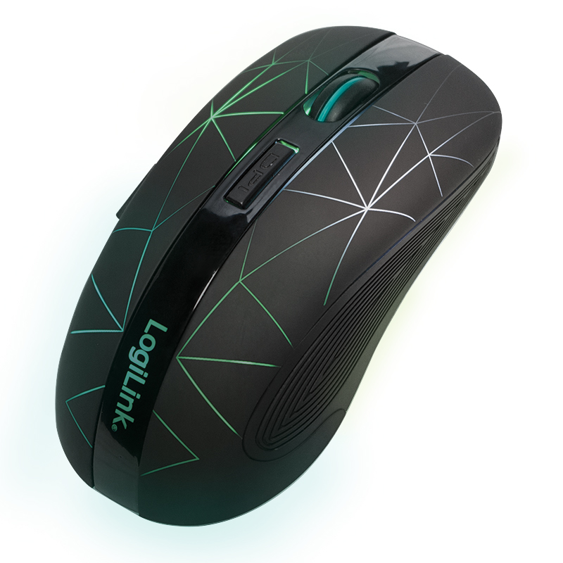 Mouse Ottico Wireless 2.4GHz 1600dpi Retroilluminato LOGILINK