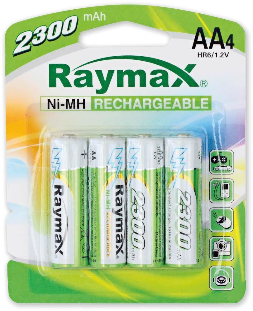"Kit 4 Batterie AA Ricaricabili ad Alta Capacità" RAYMAX BATTERIES