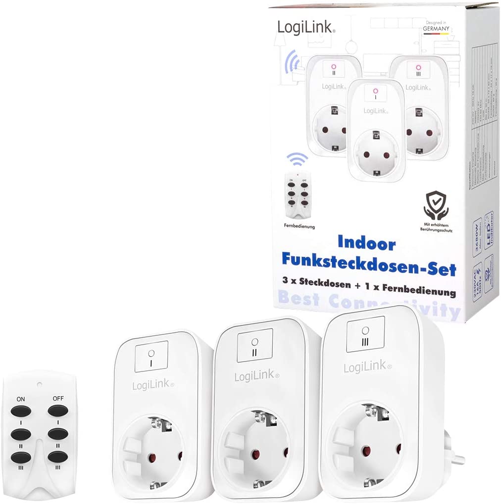 Set di Prese con Telecomando fino a 30m 3 prese CEE 7/3 per Interni LOGILINK - immagine 9