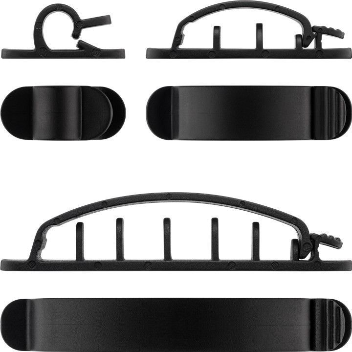 Clip Fermacavo Set da 6 pz Nero GOOBAY