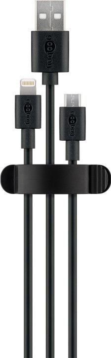 Clip Fermacavo Set da 6 pz Nero GOOBAY - immagine 7