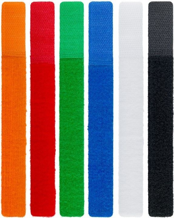 Fascette Fermacavo Multicolor in Velcro Set da 6 pz GOOBAY