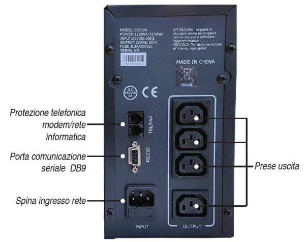 Gruppo di Continuità UPS E4 LCD PRO 1000VA On Line Doppia Conversione su Mondosp