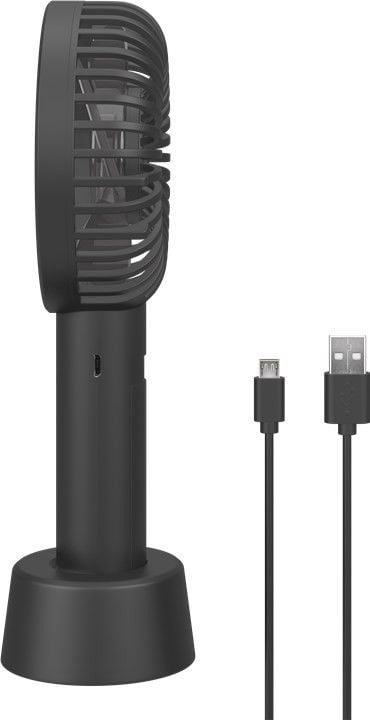 Mini Ventilatore Manuale USB con Funzione di Supporto Nero GOOBAY - immagine 9