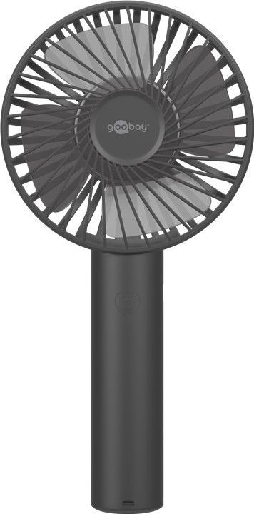 Mini Ventilatore Manuale USB con Funzione di Supporto Nero GOOBAY - immagine 3