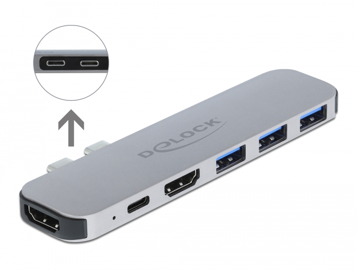 Docking Station per MacBook Dual HDMI 4K PD Hub USB-C™ DELOCK - immagine 3