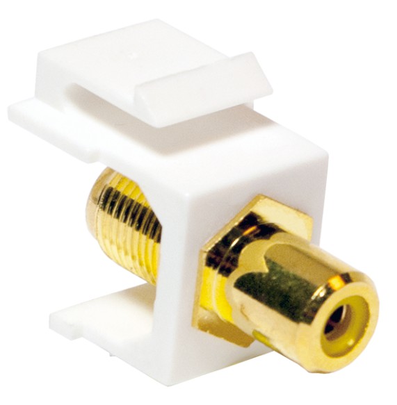 Adattatore Keystone RCA/F F/F Giallo LOGILINK