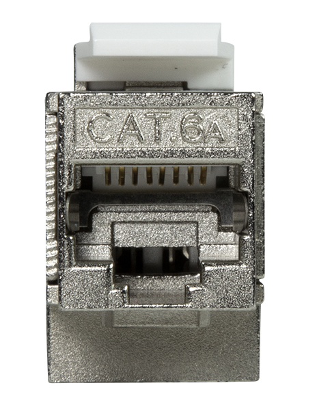 Accoppiatore Keystone Cat.6A 2x RJ45 STP Angolato a 90° LOGILINK - immagine 5