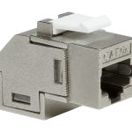 Accoppiatore Keystone Cat.6A 2x RJ45 STP Angolato a 90&deg; LOGILINK