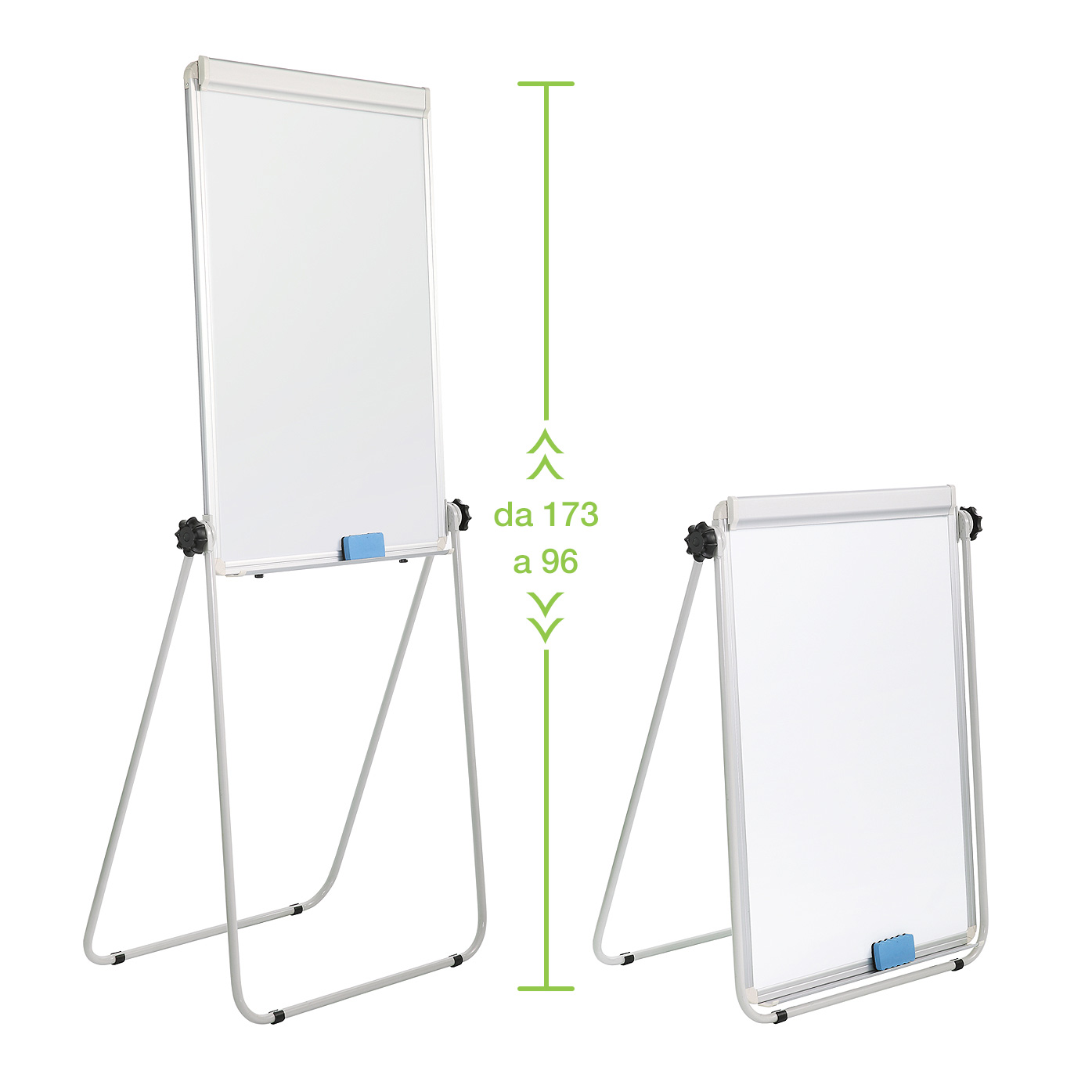 Lavagna Magnetica Bifacciale Flipchart Portatile 60x90 cm con Supporto TECHLY - immagine 5