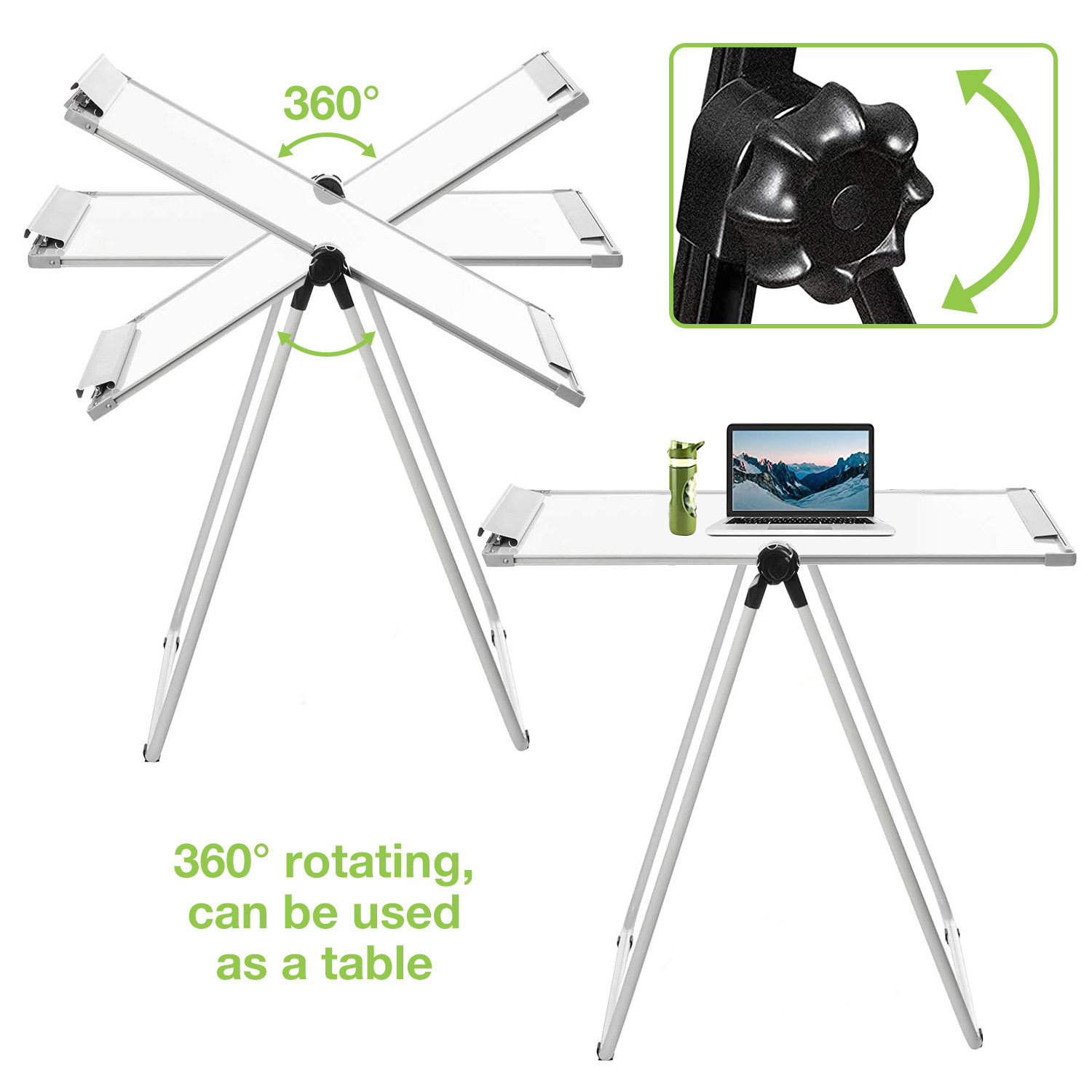Lavagna Magnetica Bifacciale Flipchart Portatile 60x90 cm con Supporto TECHLY - immagine 8