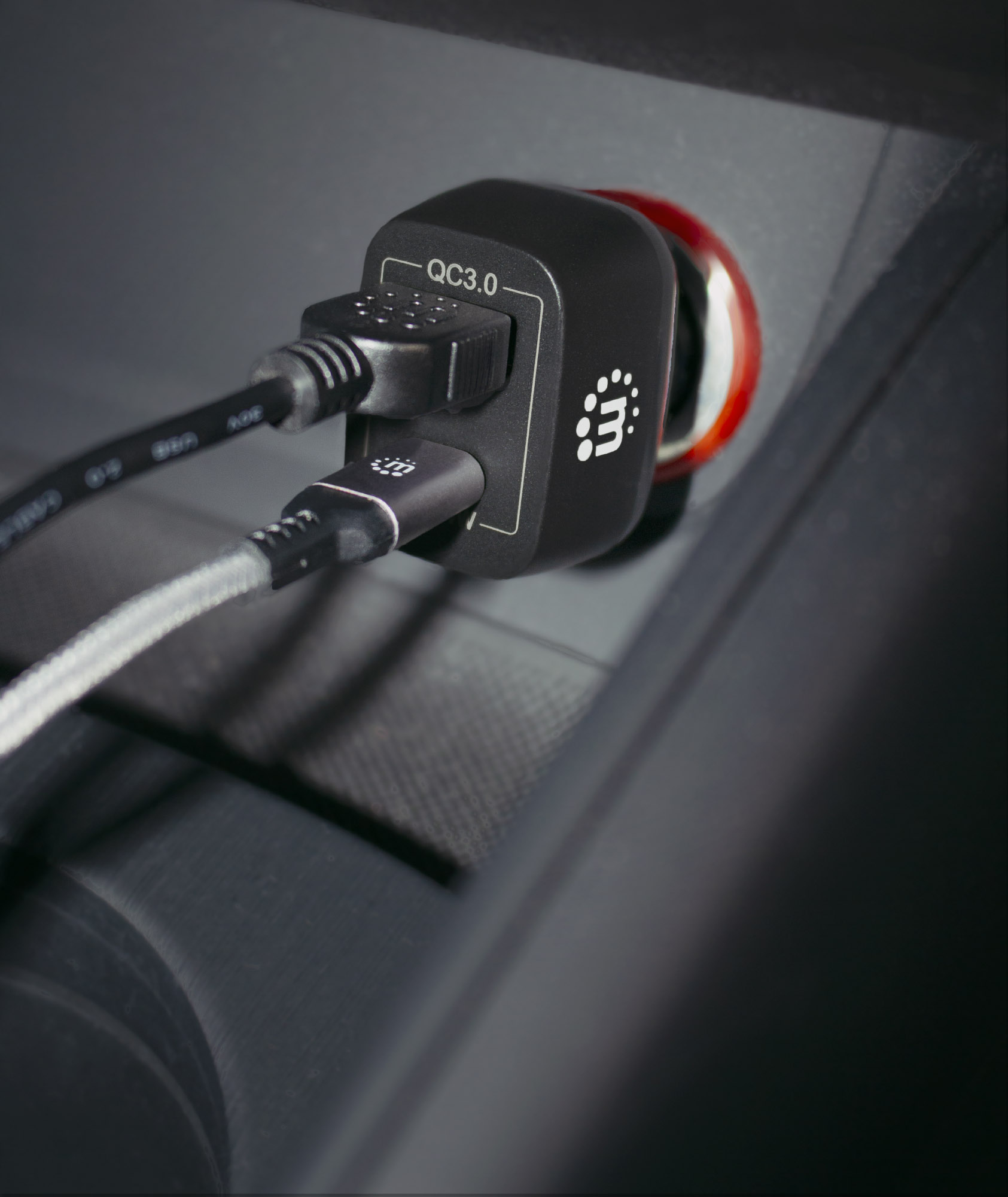 Caricatore da Auto USB-C™ e USB-A QC 3.0 3A Nero MANHATTAN - immagine 7