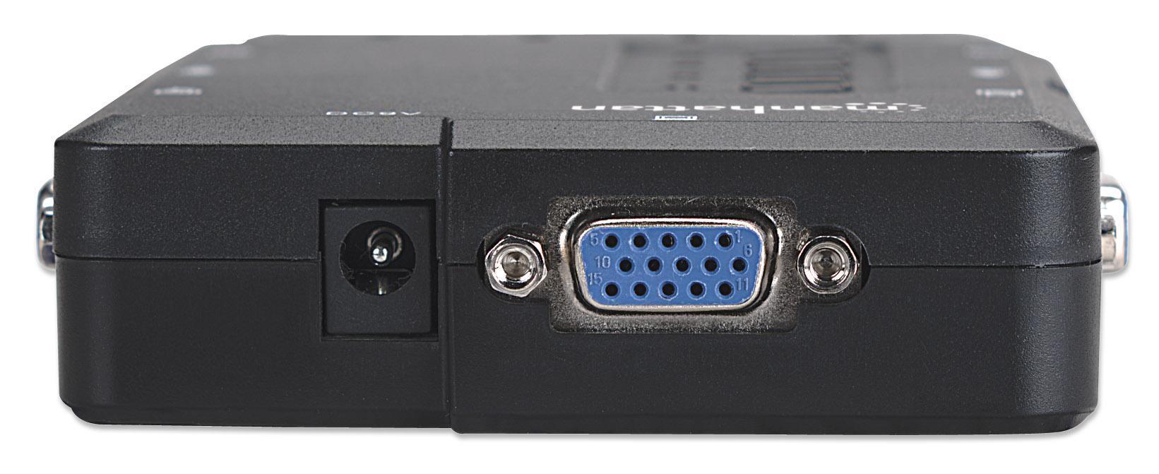 Switch KVM 4 porte con USB e Audio: Nero MANHATTAN - immagine 10
