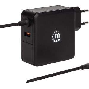Alimentatore 60W USB con Cavo USB-C Nero MANHATTAN