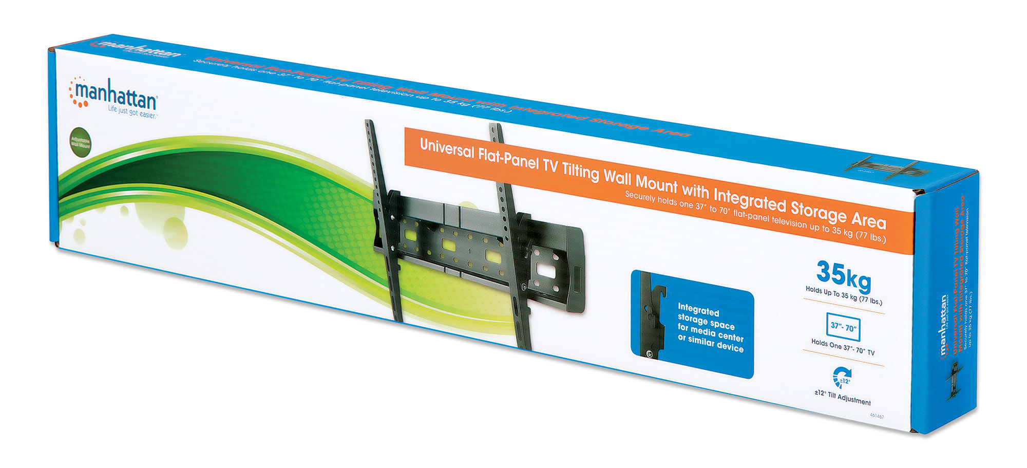 Supporto a Muro per TV LED LCD 37-70'' con Area di Archiviazione Integrata MANHATTAN - immagine 2