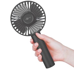 Mini Ventilatore Manuale USB con Funzione di Supporto Nero GOOBAY