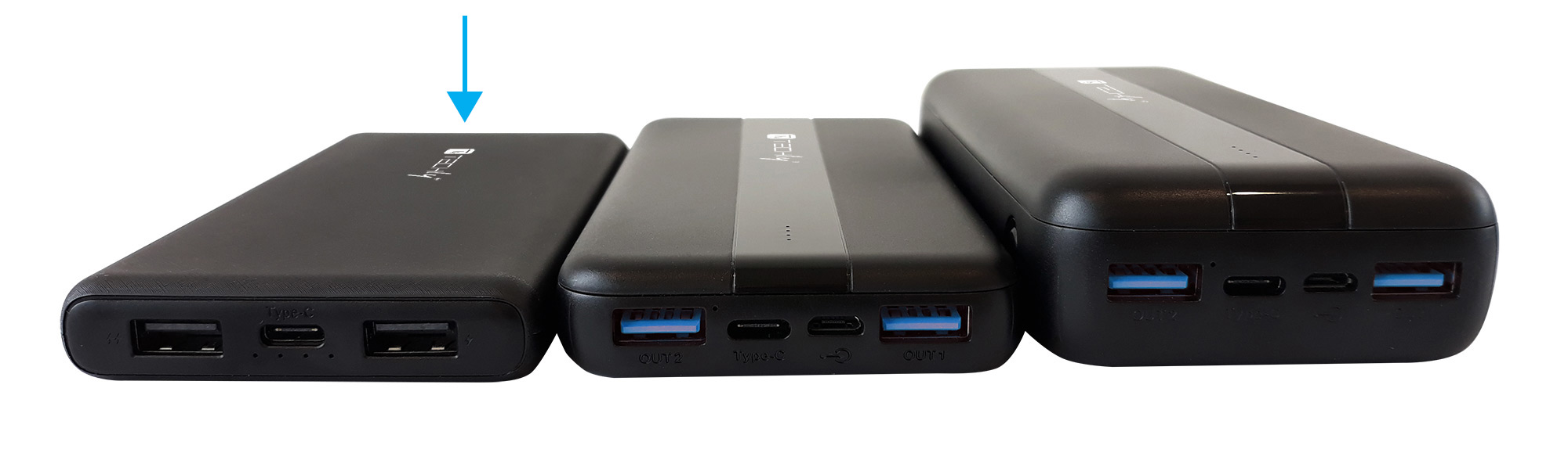 Power Bank Caricatore da 10000 mAh 2x USB 1x USB-C™ con Cavo USB-C™ TECHLY - immagine 7