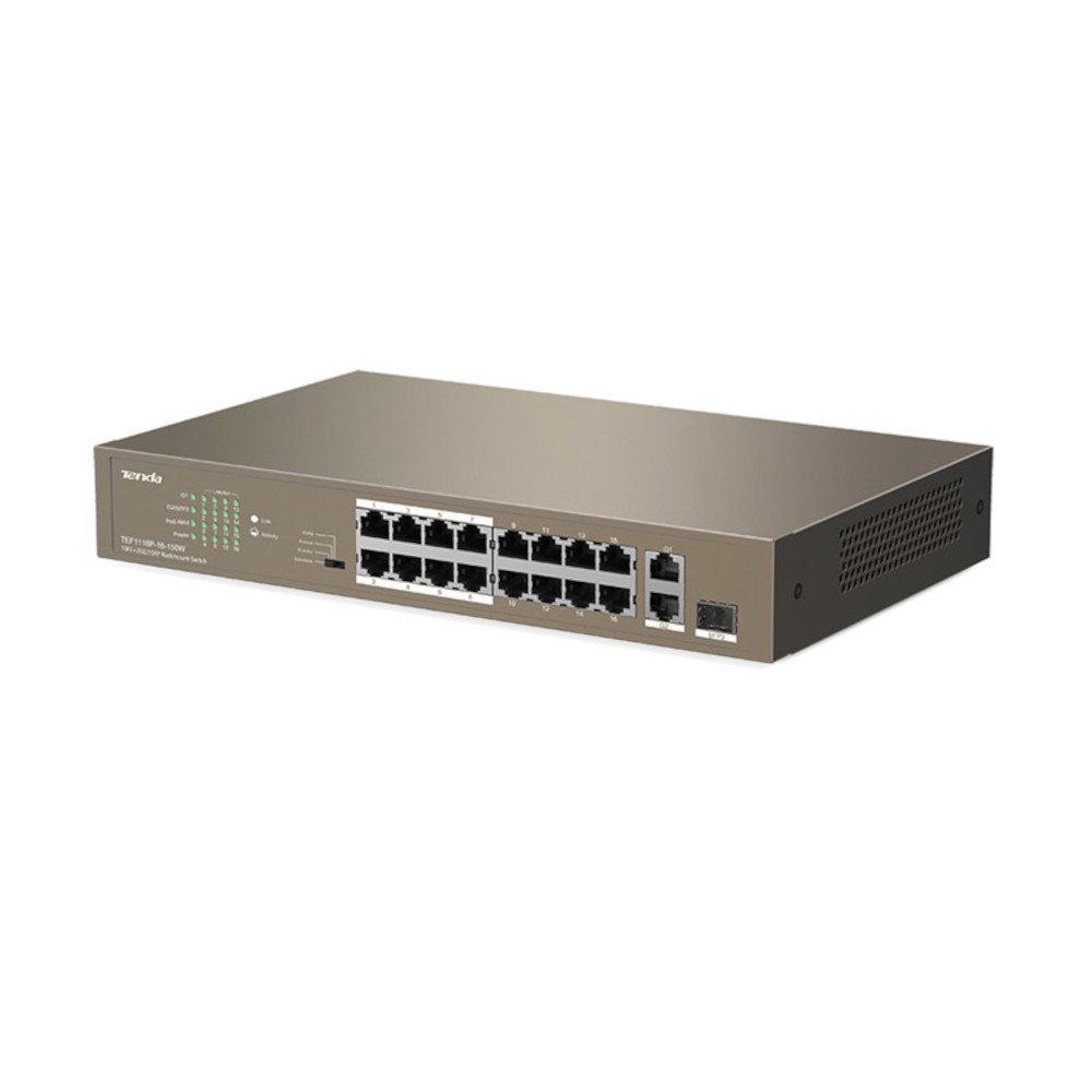 Switch con 16 porte PoE 10/100Mbps + 2 Gigabit/SFP Slot TENDA - immagine 4