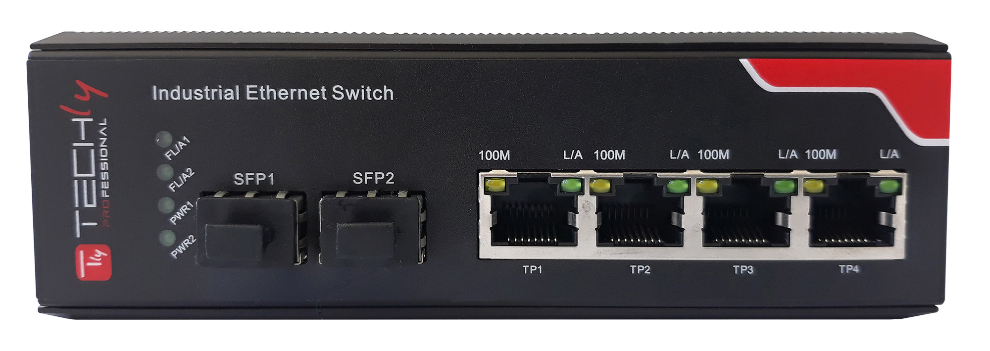Switch Industriale 4x 10/100Base-TX a SFP Fibra 2 x 1000Base-X - immagine 2