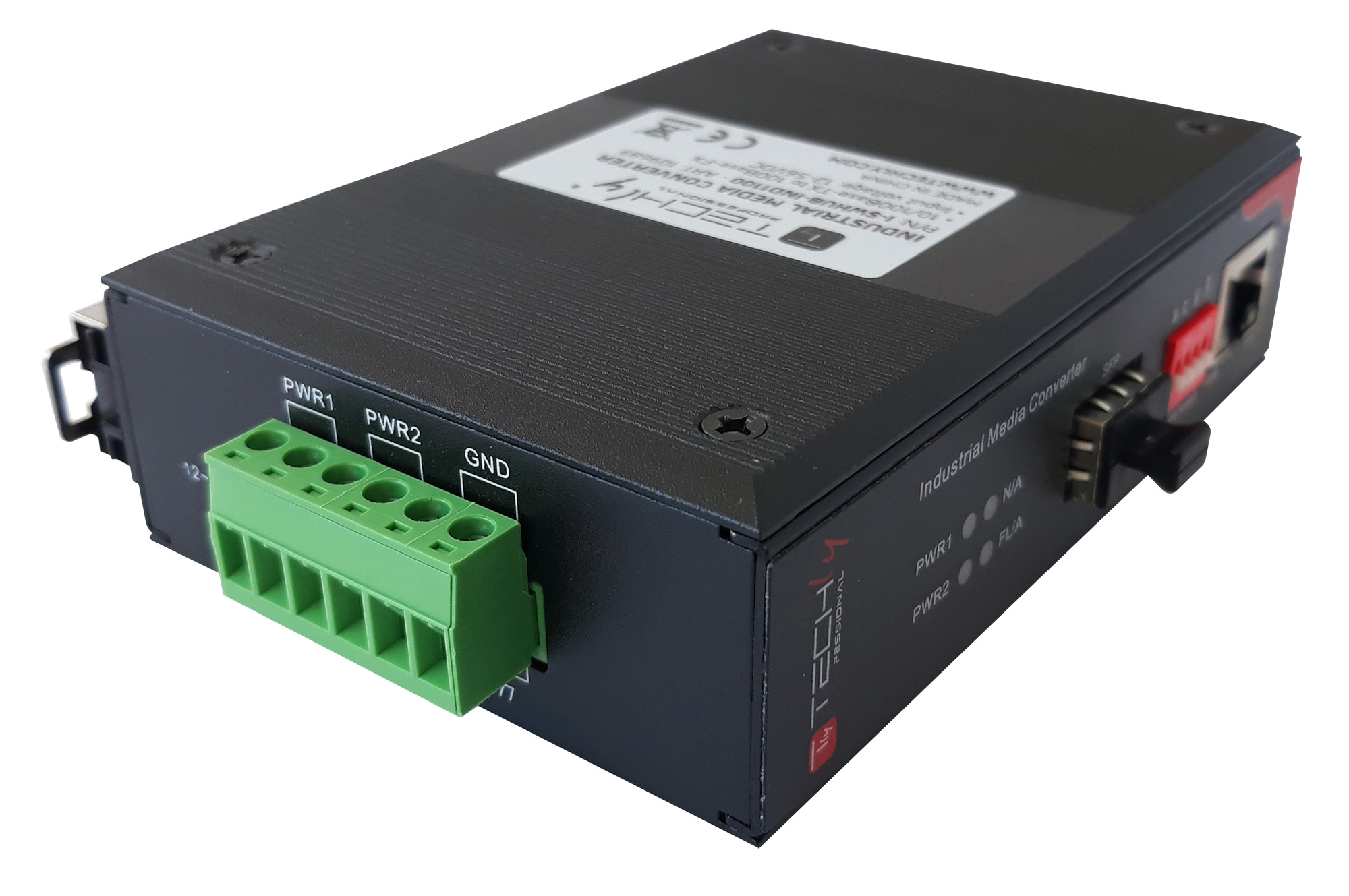 Media Converter Industriale Fast Ethernet 10/100Base-TX a Fibra 100Base-FX TECHLY PROFESSIONAL - immagine 5