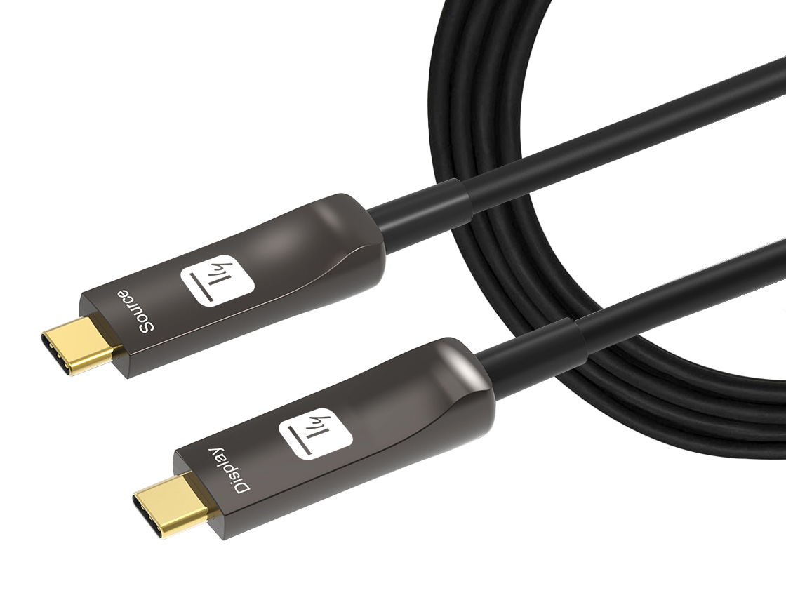 Cavo Audio/Video Ottico Attivo USB-C™ M/M AOC Fibra Ottica 4K 10m TECHLY