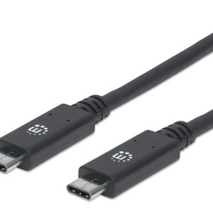 Cavo USB 3.2 SuperSpeed USB-C&trade; Maschio/USB-C&trade; Maschio 1m Nero MANHATTAN
