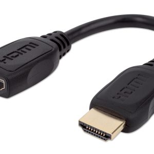 Cavo Prolunga HDMI High Speed con Ethernet 15cm Nero MANHATTAN