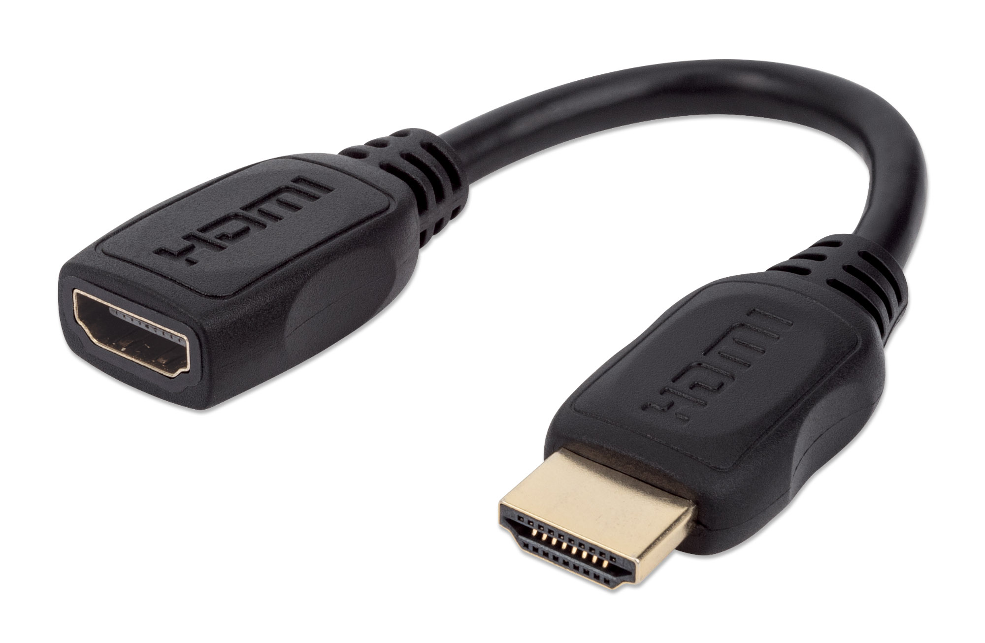 Cavo Prolunga HDMI High Speed con Ethernet 15cm Nero MANHATTAN