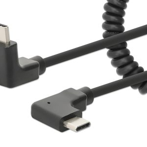 Cavo di Ricarica USB-C&trade; a USB-C&trade; 1m Spiralato Nero MANHATTAN