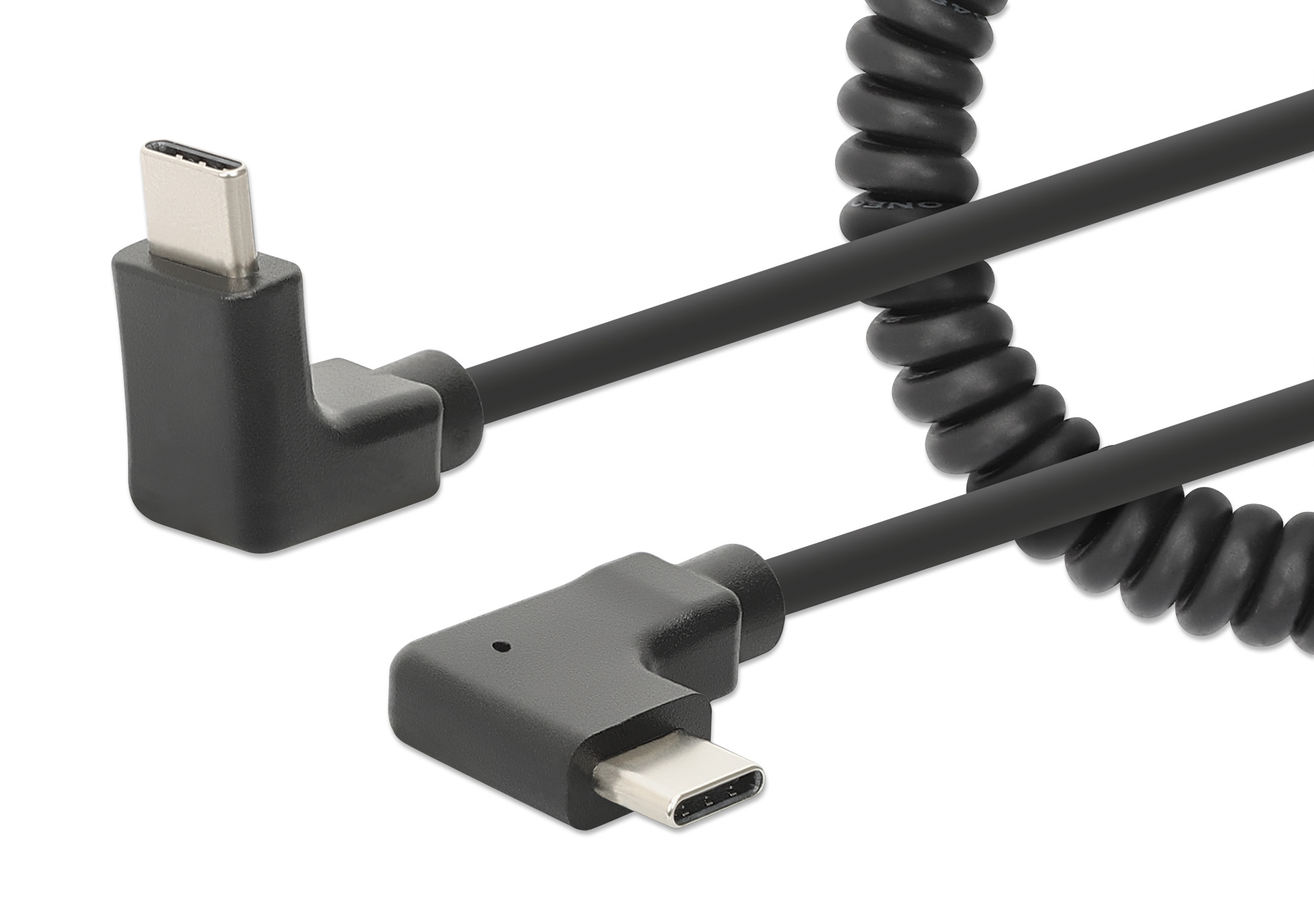Cavo di Ricarica USB-C™ a USB-C™ 1m Spiralato Nero MANHATTAN