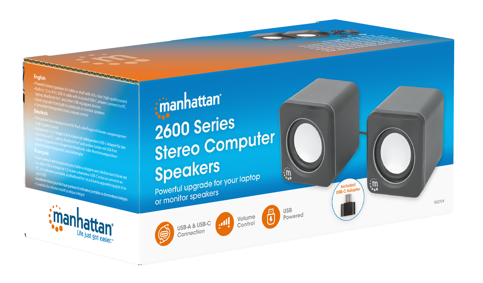 Mini Casse Acustiche per PC e Notebook USB-A USB-C™ MANHATTAN - immagine 10