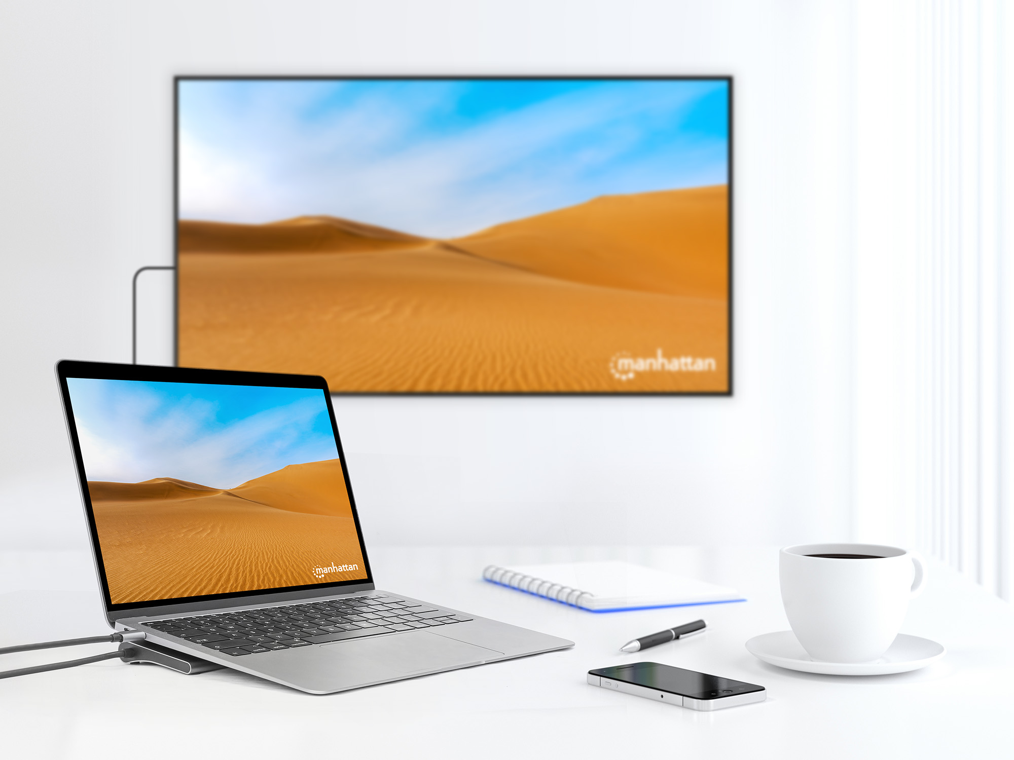 Docking Station USB-C™ 12-in-1 4K Triplo Monitor con MST MANHATTAN - immagine 10