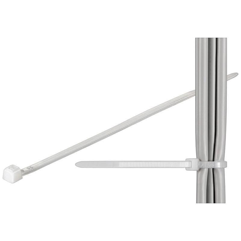 Fascette autobloccanti: Set da 100 pezzi bianche 380x7,6mm TECHLY