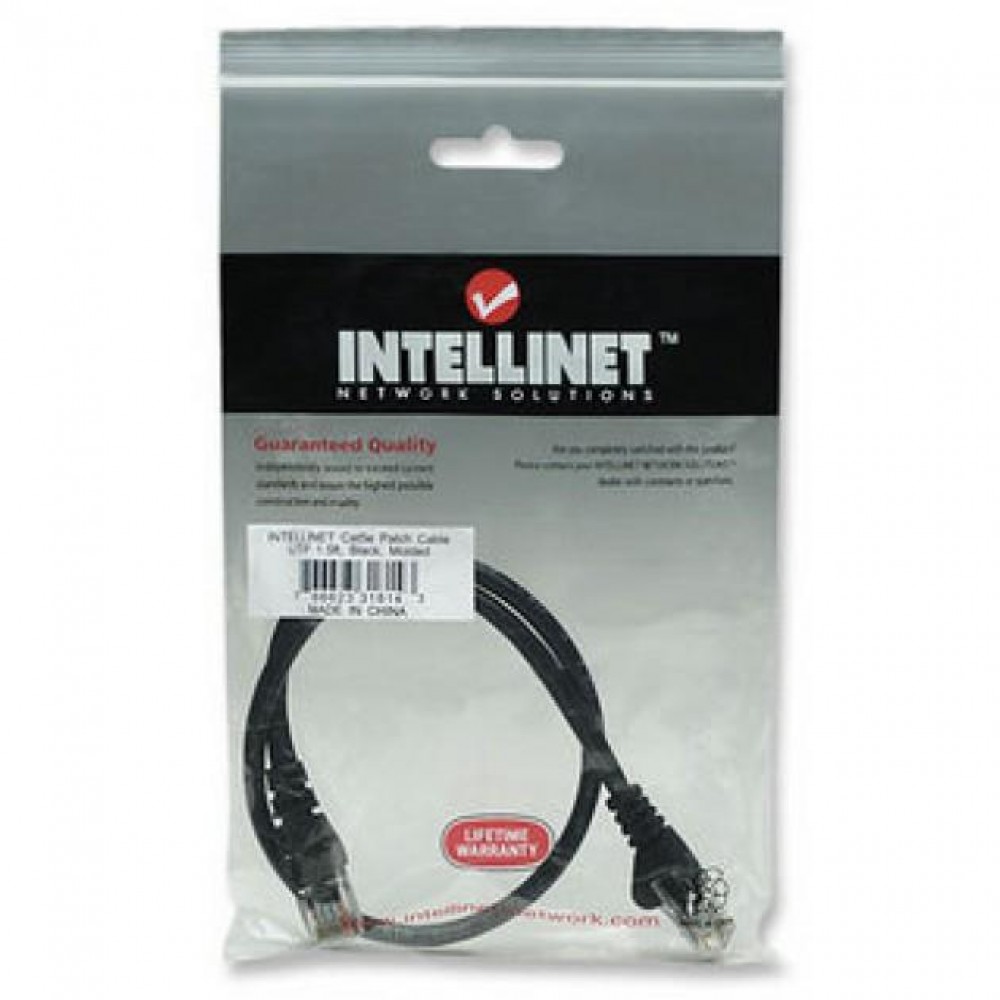 Cavo di rete Patch CCA Cat. 6 Nero UTP 1,5 m INTELLINET - immagine 2