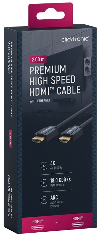 Cavo HDMI 2m: Alta Velocità e Qualità CLICKTRONIC - immagine 2